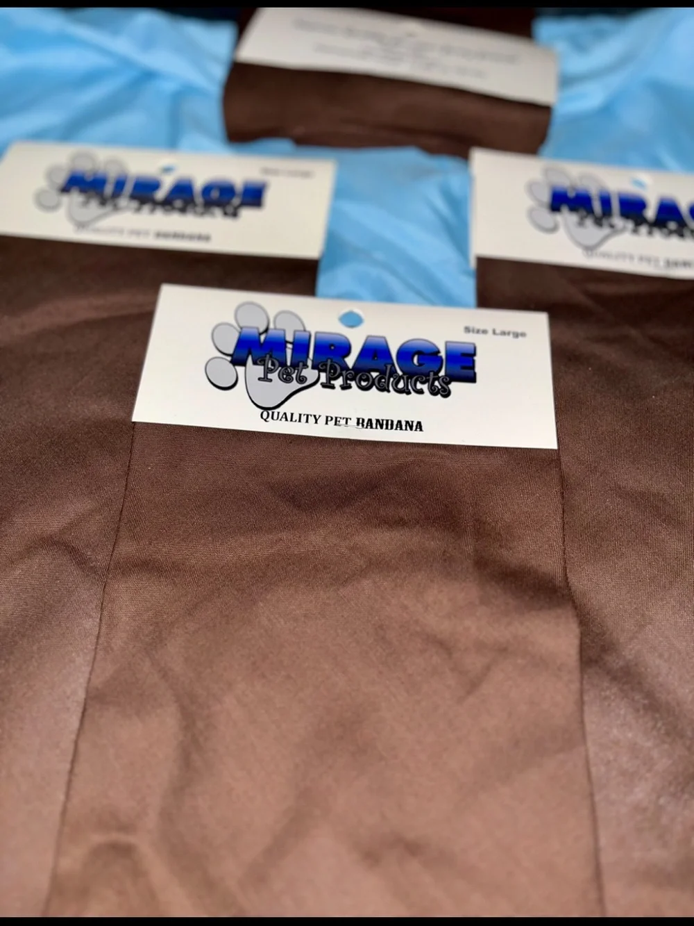 Mirage Brown Pet Bandana Collar Accessory - Large